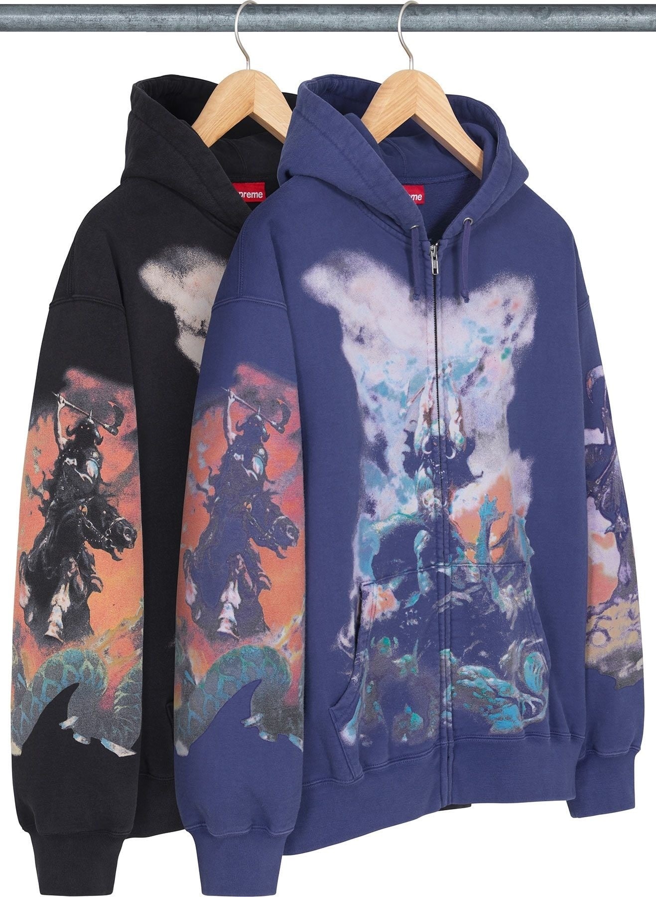 Supreme/Frank Frazetta Zip Up Hooded Sweatshirt